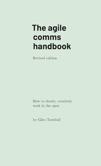 Front cover for The agile comms handbook
