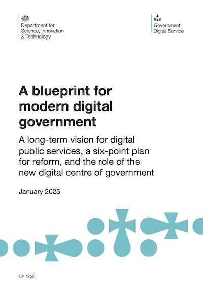 Front cover for A blueprint for a modern digital government