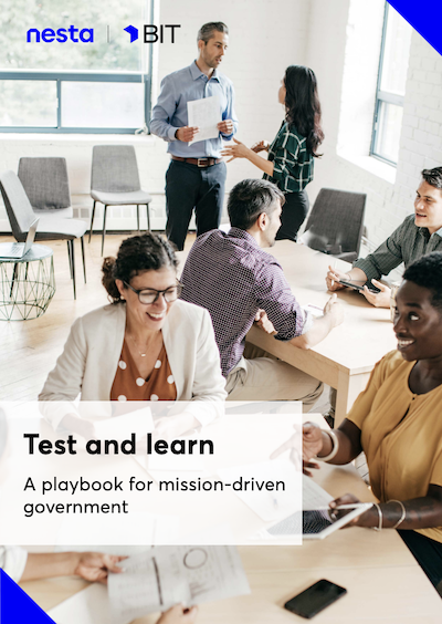 Front cover for Test and Learn Playbook